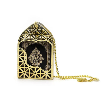 Mini Ark Quran Book Real Paper Can Read Pendant Muslim Islamic Mini Keychains Unisex Religious Jewelry Key Rings Islam Gift